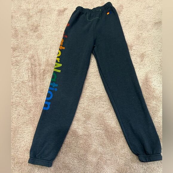 NWOT GREY KID'S AVIATOR NATION LOGO SWEATPANTS - CHARCOAL - Picture 8 of 8